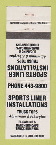 Matchbook Cover - Sports Liner Installations Toppers  WEAR
