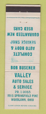 Matchbook Cover - Valley Auto Sales Woodlawn OH WEAR