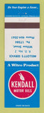 Matchbook Cover - Kendall oil gas Mellott's Willow Street PA