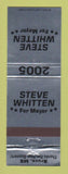 Matchbook Cover - Steven Whitten Mayor 2005 Bruce MS
