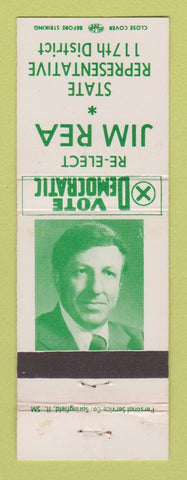Matchbook Cover - Jim Rea State Rep Election WEAR