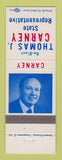 Matchbook Cover - Thomas Carney State Rep Election