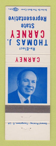 Matchbook Cover - Thomas Carney State Rep Election