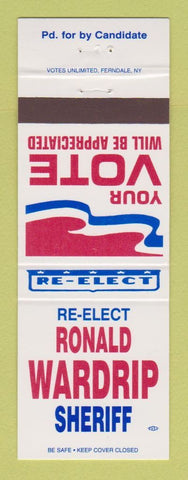 Matchbook Cover - Ronald Waldrip Sheriff Election