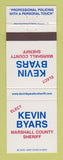 Matchbook Cover - Kevin Byars Marshall County Sheriff Election