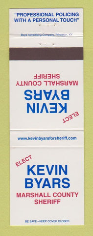 Matchbook Cover - Kevin Byars Marshall County Sheriff Election