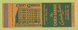 Matchbook Cover - Casey Garage Scranton PA