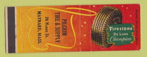 Matchbook Cover - Firestone Tires Pilgrim Maynard MA