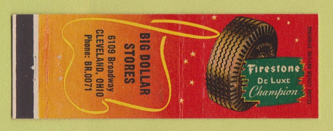 Matchbook Cover - Firestone Tires Big Dollar Stores Cleveland OH