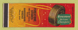 Matchbook Cover - Firestone Tires Harrisonburg VA