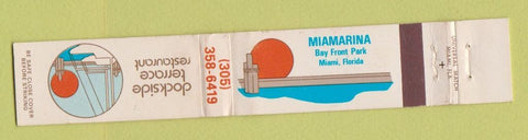 Matchbook Cover - Dockside Terrace Restaurant Miami FL WEAR 10 Strike