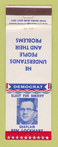 Matchbook Cover - Ben Lockhart Chaplain Sheriff Election
