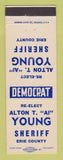 Matchbook Cover - Alton T Young Sheriff Election Erie County