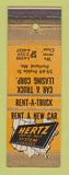 Matchbook Cover - Hertz Car Rentals Portland ME WEAR