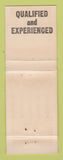 Matchbook Cover - Albert Dyer County Treasurer Election Oklahoma County