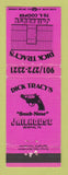 Matchbook Cover - Dick Tracy's Jailhouse Memphis TN