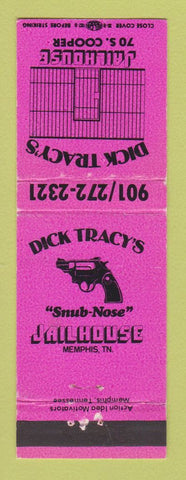 Matchbook Cover - Dick Tracy's Jailhouse Memphis TN