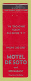 Matchbook Cover - Motel DeSoto Bradford PA