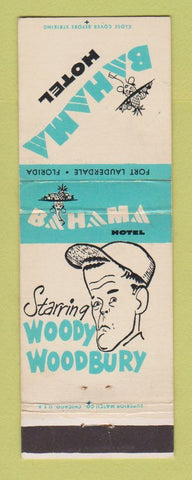 Matchbook Cover - Bahama Hotel Fort Lauderdale FL Woody Woodbury