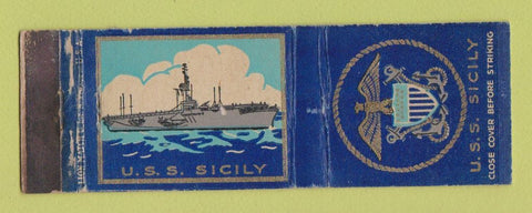 Matchbook Cover - USS Sicily Navy WEAR