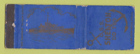 Matchbook Cover - USS Shelton Navy WORN