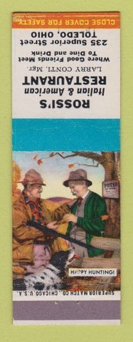 Matchbook Cover - Rossi's Italian Restaurant Toledo OH