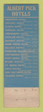 Matchbook Cover - Albert Pick Hotels Dayton OH Hotel Miami
