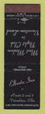Matchbook Cover - Elberta Inn Vermilion OH