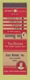 Matchbook Cover - Van Heusen Men's Clothes Ernst Birkholz Willoughby OH