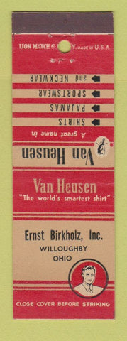 Matchbook Cover - Van Heusen Men's Clothes Ernst Birkholz Willoughby OH
