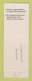 Matchbook Cover - Ellen Crowley House of Reps Election Laramie WY PINK