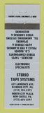 Matchbook Cover - Stereo Tape Systems Ellwood City PA New Castle WEAR
