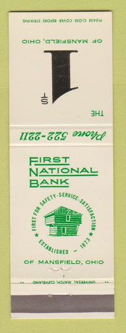 Matchbook Cover - First National Bank Mansfield OH