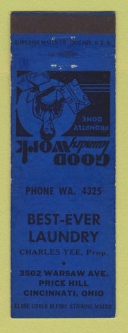 Matchbook Cover - Best Ever Laundry Cincinnati OH