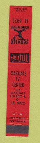 Matchbook Cover - Oakdale TV Center Toledo OH 10 Strike