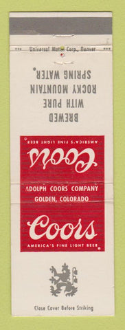 Matchbook Cover - Coors Beer