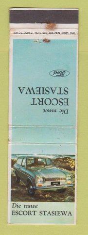 Matchbook Cover - Ford Escort South Africa WORN
