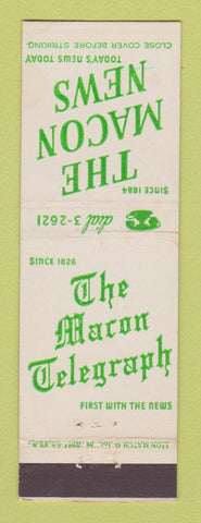Matchbook Cover - The Macon Telegraph Newspaper GA? WORN BACK