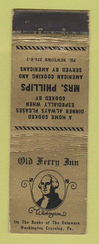 Matchbook Cover - Old Ferry Inn Washington Crossing PA WEAR