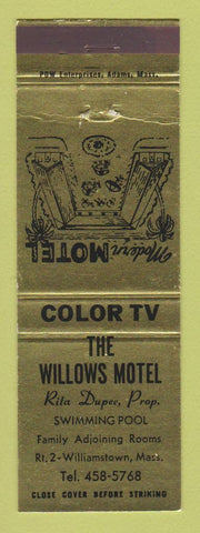 Matchbook Cover - Willows Motel Williamstown MA