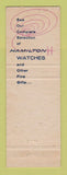 Matchbook Cover - Hamilton Watches Goodings Jewelry Plymouth MA