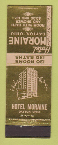 Matchbook Cover - Hotel Moraine Dayton OH