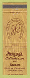 Matchbook Cover - Herzog's Deli Tavern Cleveland OH