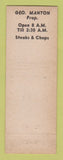 Matchbook Cover - New Yorker Cocktail Lounge Toledo OH
