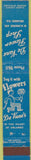 Matchbook Cover - De Vane Flower Shop Orlando FL 10 Strike