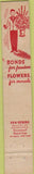 Matchbook Cover - De Vane Flower Shop Orlando FL 10 Strike
