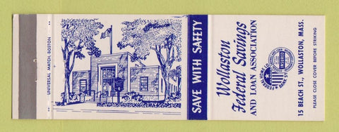 Matchbook Cover - Wollaston Federal Savings and Loan MA