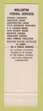 Matchbook Cover - Wollaston Federal Savings and Loan MA