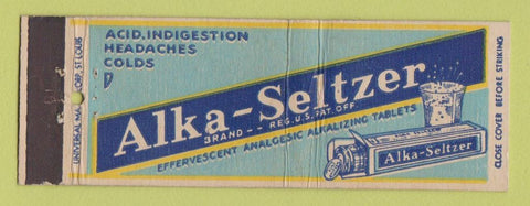 Matchbook Cover - Alka Seltzer Antacid