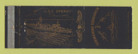 Matchbook Cover - USS Sperry Navy Sub Squadron BLACK